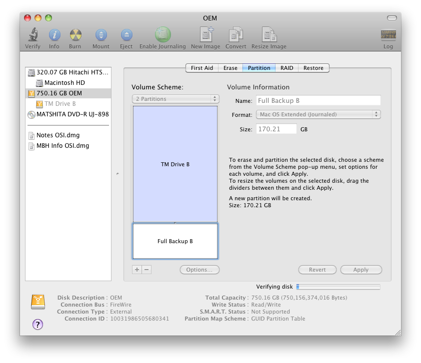 partition external hard drive without losing data mac