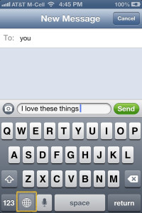iPhone switch keyboards to use Emoji