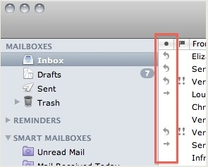 Status Arrows in Apple Mail
