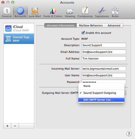 how to find mac mail password