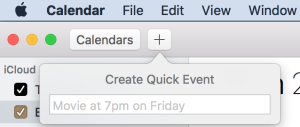 Create Quick Event