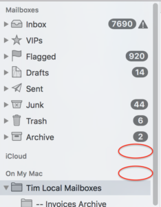 mac mail folder