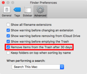 Configure Your Mac To Empty Trash After 30 Days Sound Support