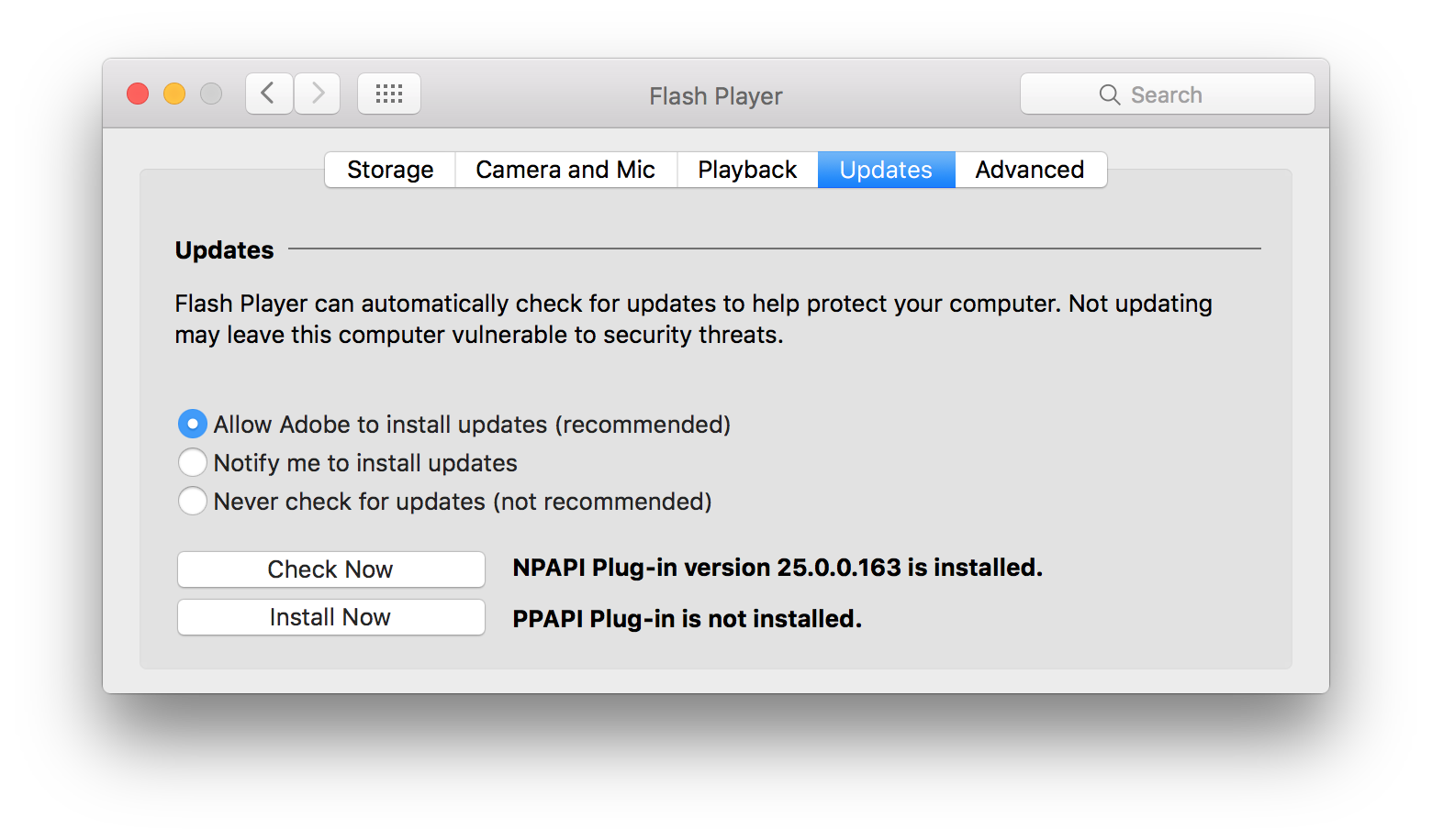 install flashplayer for mac