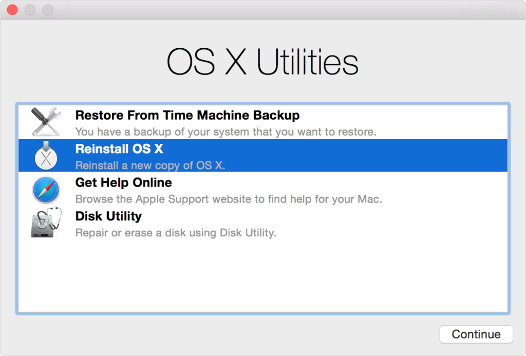install mac os recovery mode created partition