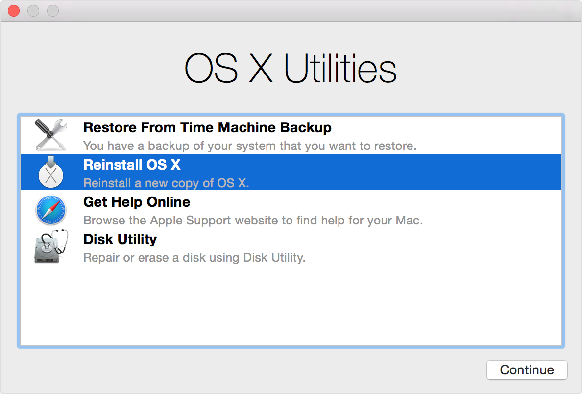 clean install mac os x disk utility