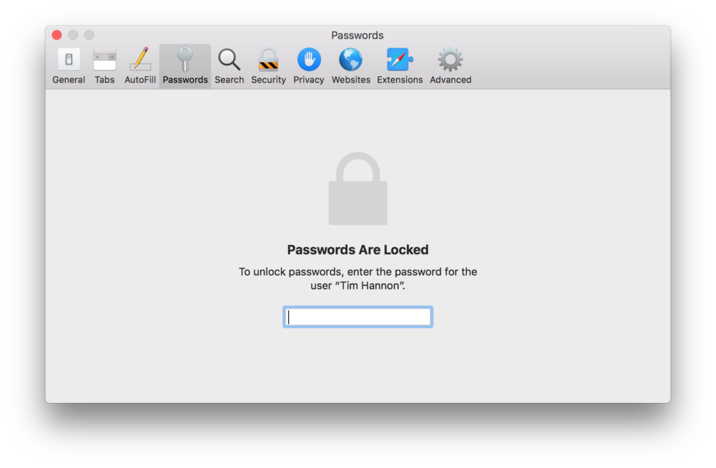 Locked Password Screen