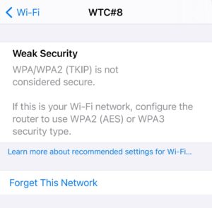 Weak Wi-Fi Security Details