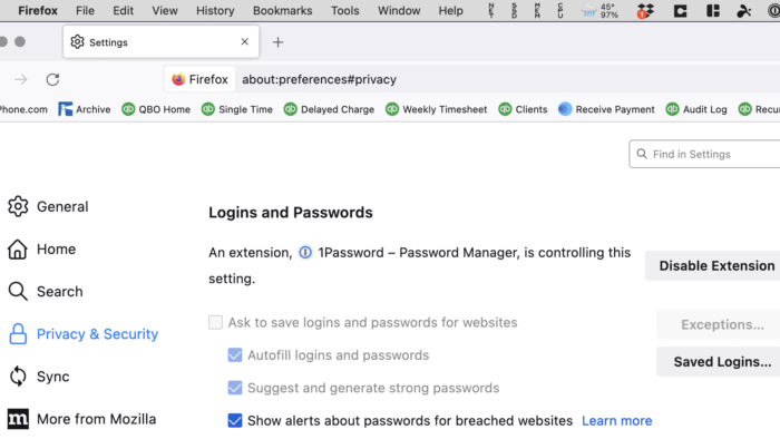 Firefox Display Saved Passwords