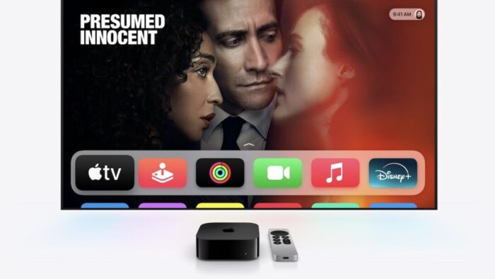 Screenshot from an AppleTV with the splash screen for "Presumed Innocent"